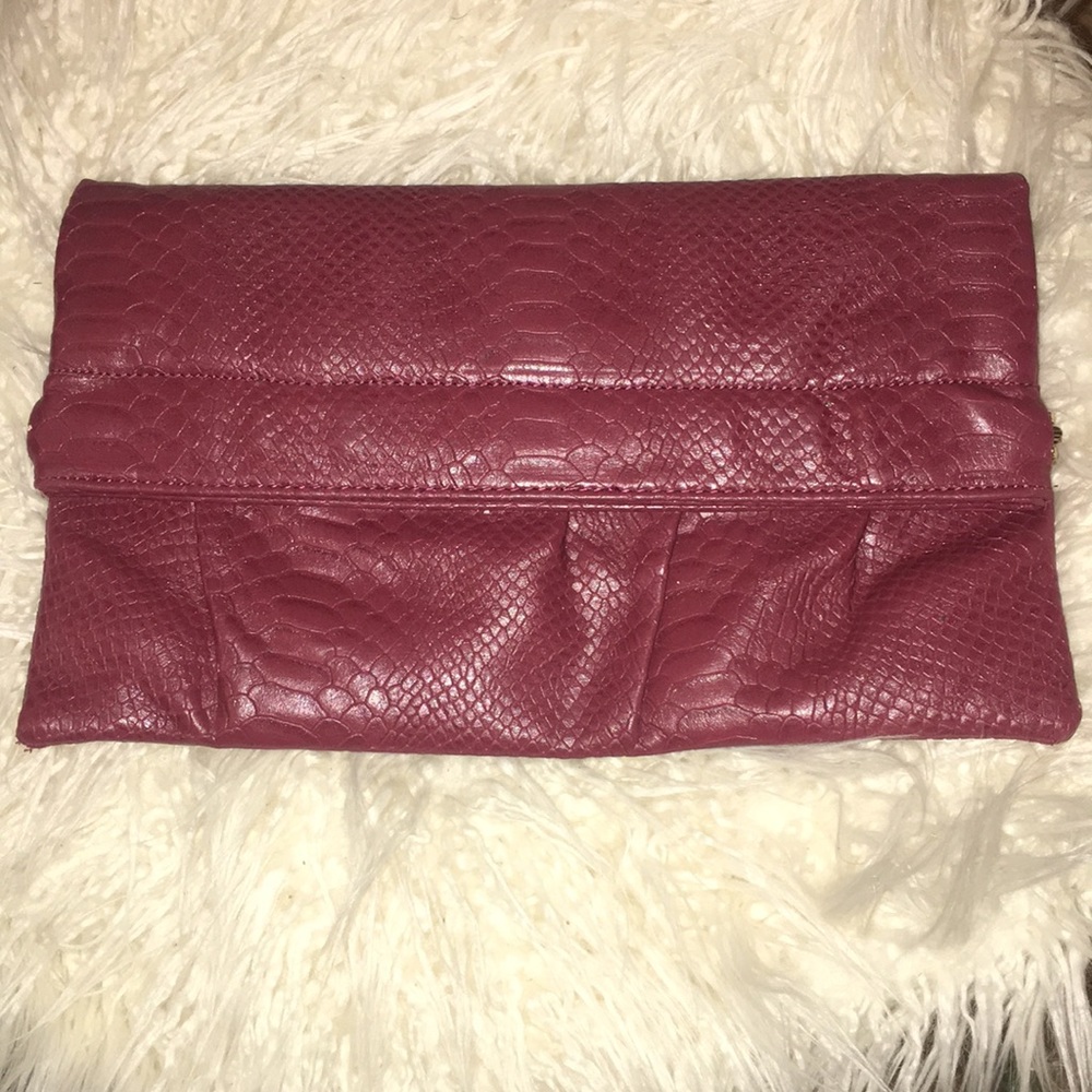 Urban Expressions Burgundy Python My Way Clutch - image 5